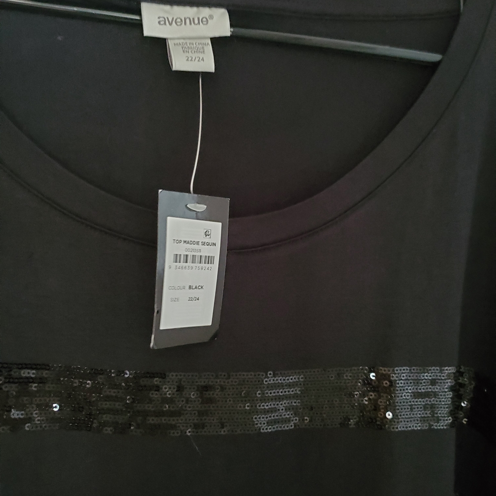 Avenue Blouse With Shimmering Discs In A Striped Pattern - Picture 2 of 5